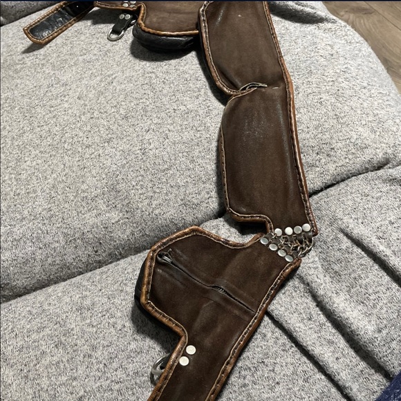 Leather hand made pocket belt - Picture 4 of 4